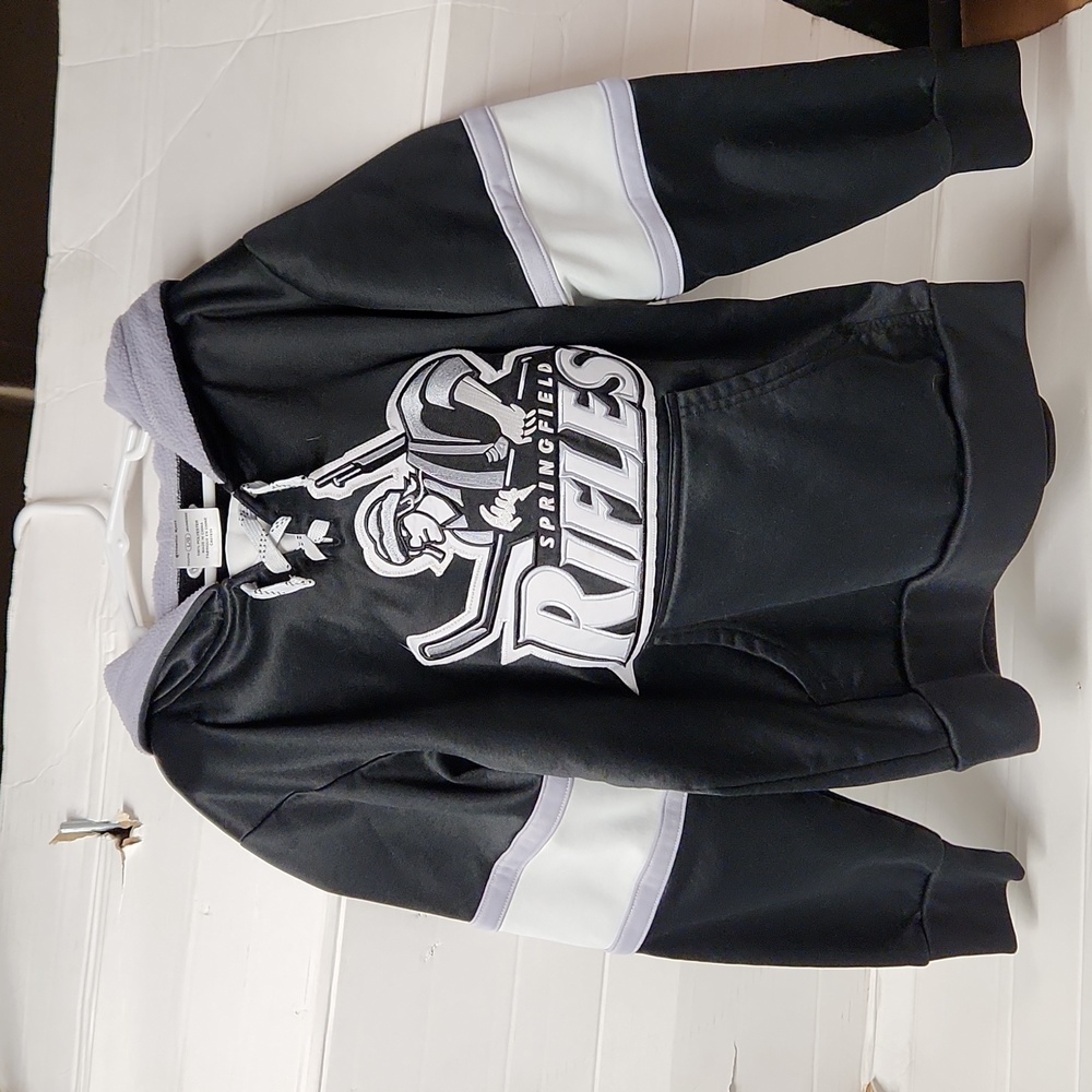 EUC Athletic Knit Springfield Rifles Youth Boys sz LG Sweatshirt w/hoodie